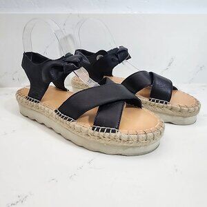 EUC Frye & Co Lula Bow Espadrille Platform Sandals Size 8.5